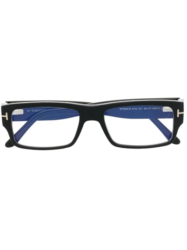 TOM FORD ブラックスクエアフレームメガネ TOM FORD Eyewear スクエア眼鏡フレーム | ブラック | FARFETCH JP