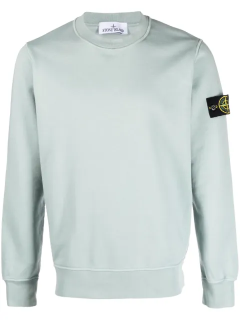 Stone Island sudadera con parche del logo en la manga