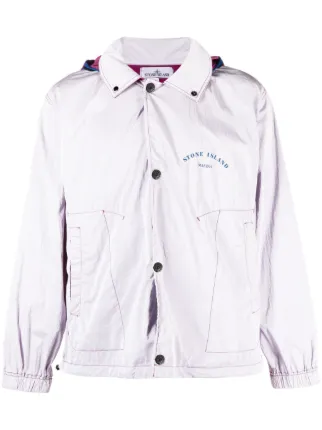 STONE  MARINA プリント ジャケット M イタリア製 Stone Island Marina ロゴ フーデッド ジャケット | ピンク | FARFETCH JP