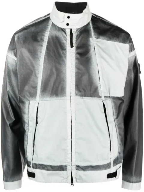 Stone Island Mussola Gommata-TC hand-sprayed windbreaker