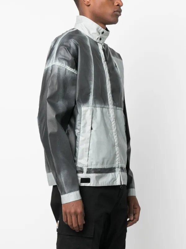Stone Island Mussola Gommata-TC hand-sprayed Windbreaker | Grey