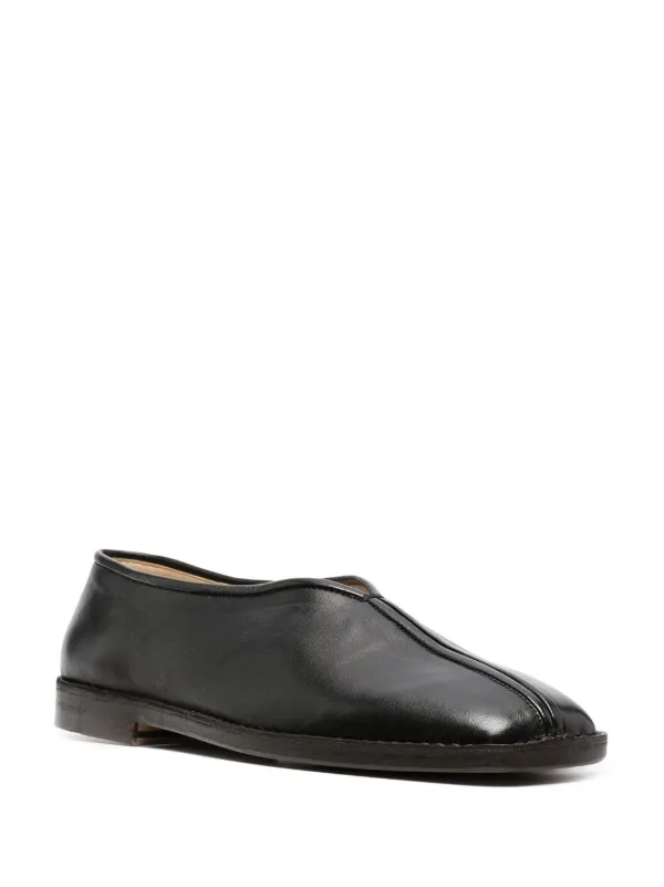 LEMAIRE 20mm square-toe Piped Leather Loafers - Farfetch