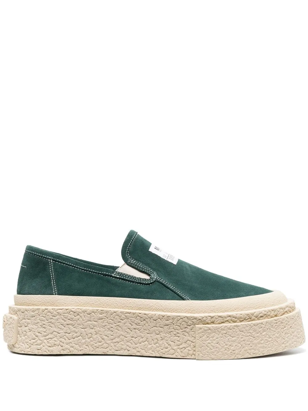 

MM6 Maison Margiela logo-patch flatform sneakers - Green