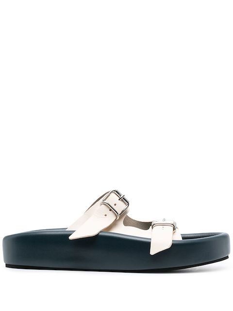 MM6 Maison Margiela buckled leather sandals