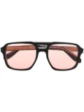 Cutler & Gross double-bridge pilot-frame sunglasses - Black