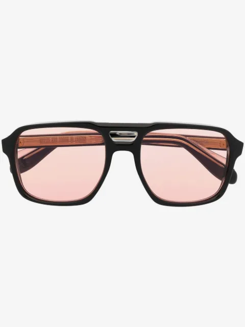 Cutler & Gross double-bridge pilot-frame sunglasses