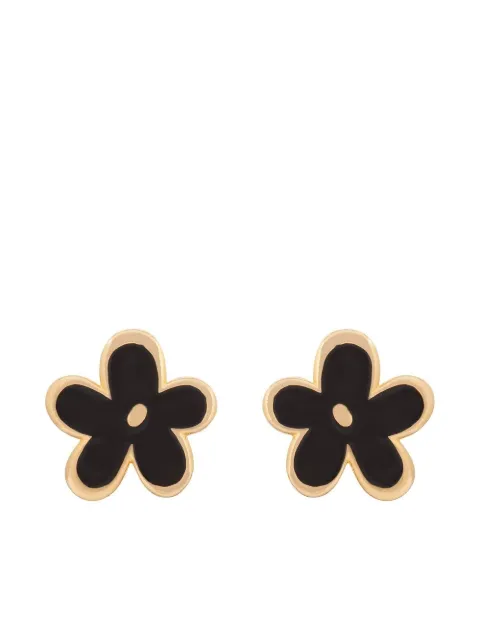 Susan Caplan Vintage 1980s floral-motif clip-on earrings