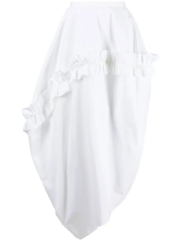 【送料&関税込】Alexander McQueen Ruffle Detailed Flared Min Alexander McQueen Red Mini Dress, Size M