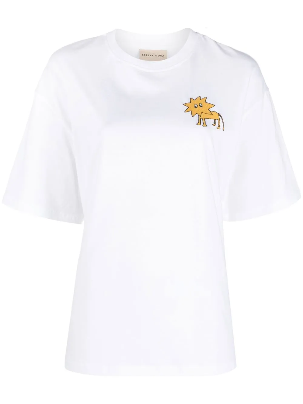 

Stella Nova lion-print cotton T-shirt - White