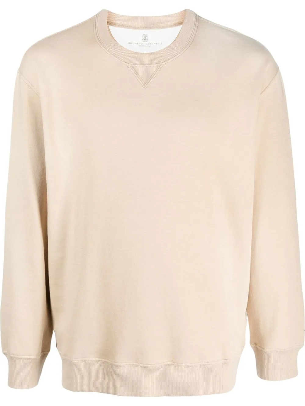 

Brunello Cucinelli long-sleeve cotton sweatshirt - Neutrals