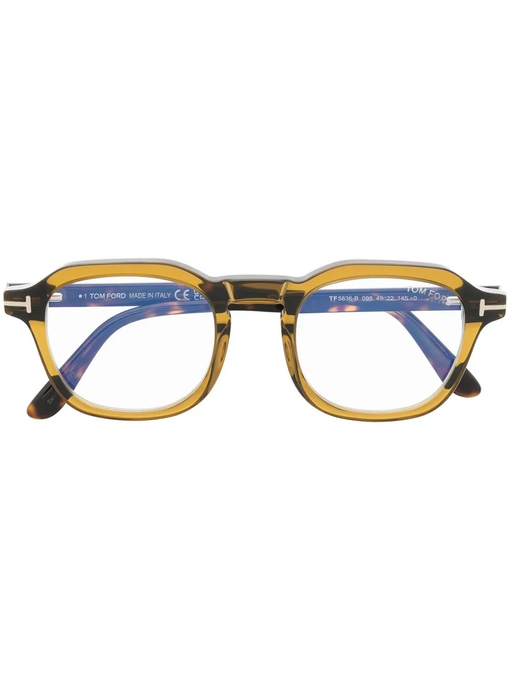 

TOM FORD Eyewear lentes con armazón cuadrada - Marrón