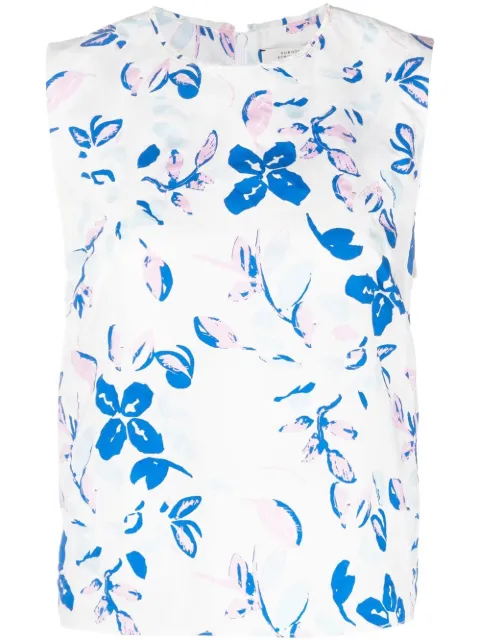 Dorothee Schumacher floral-print cut-out sleeveless blouse