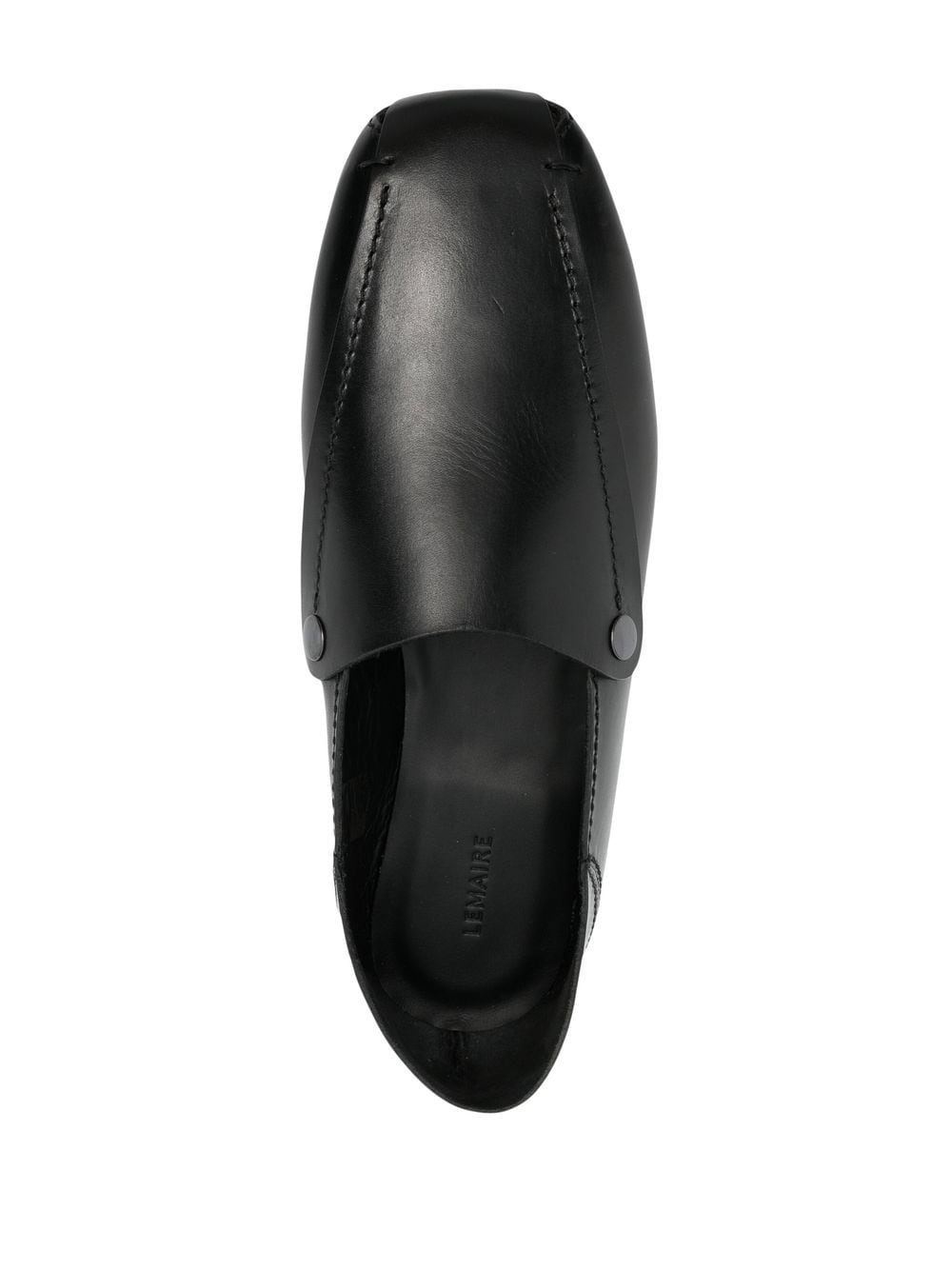 Foldable leather loafers