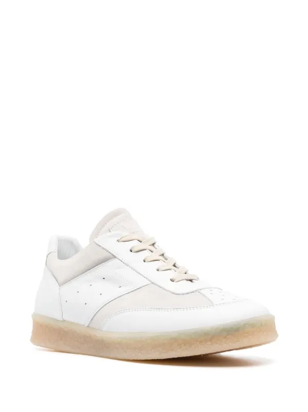スニーカー Maison Margiela Panelled Low Top Sneakers MM6 Maison Margiela Panelled low-top Sneakers | White | FARFETCH