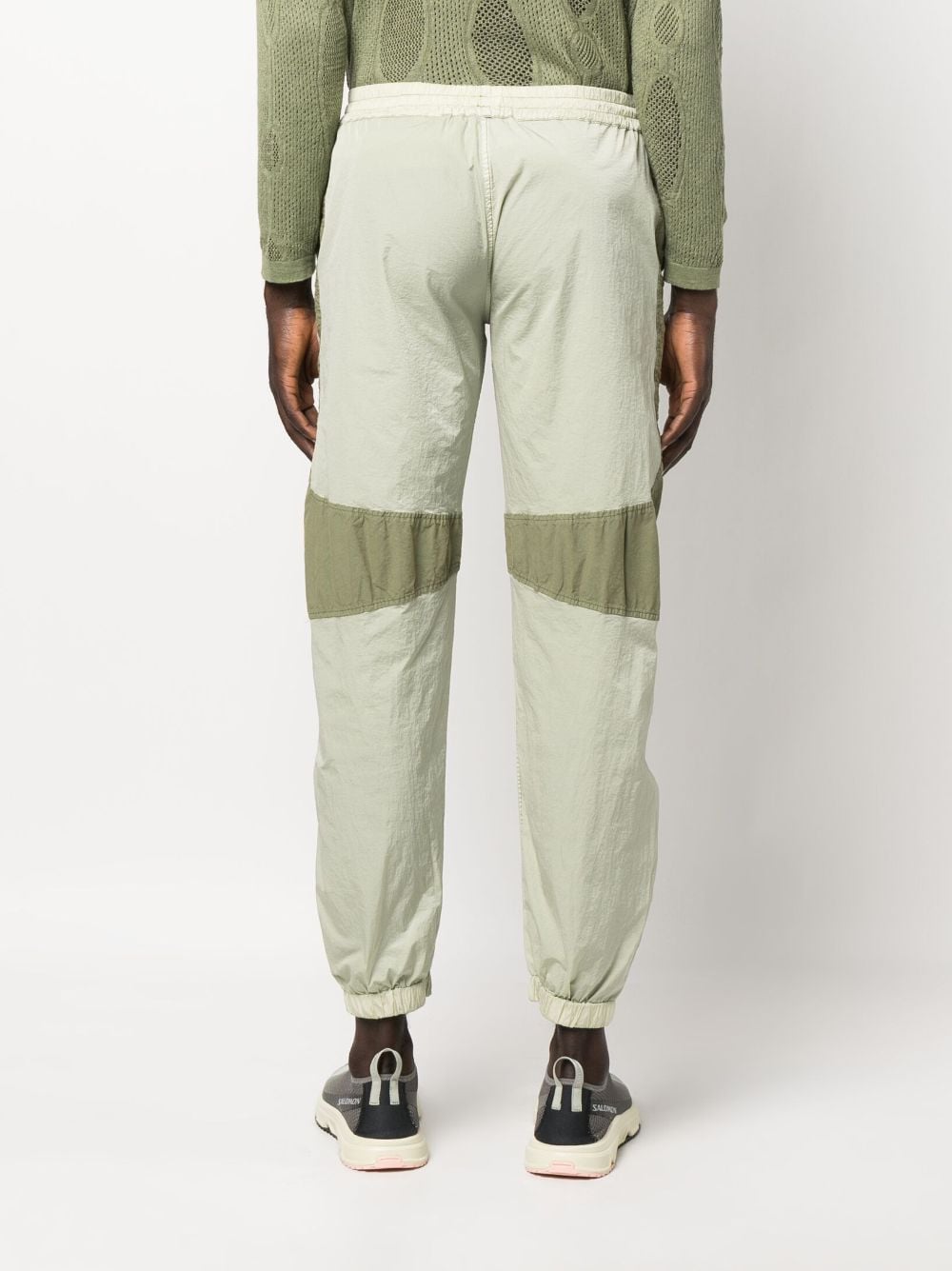 Shop Ranra Panelled-design Track Pants In Green