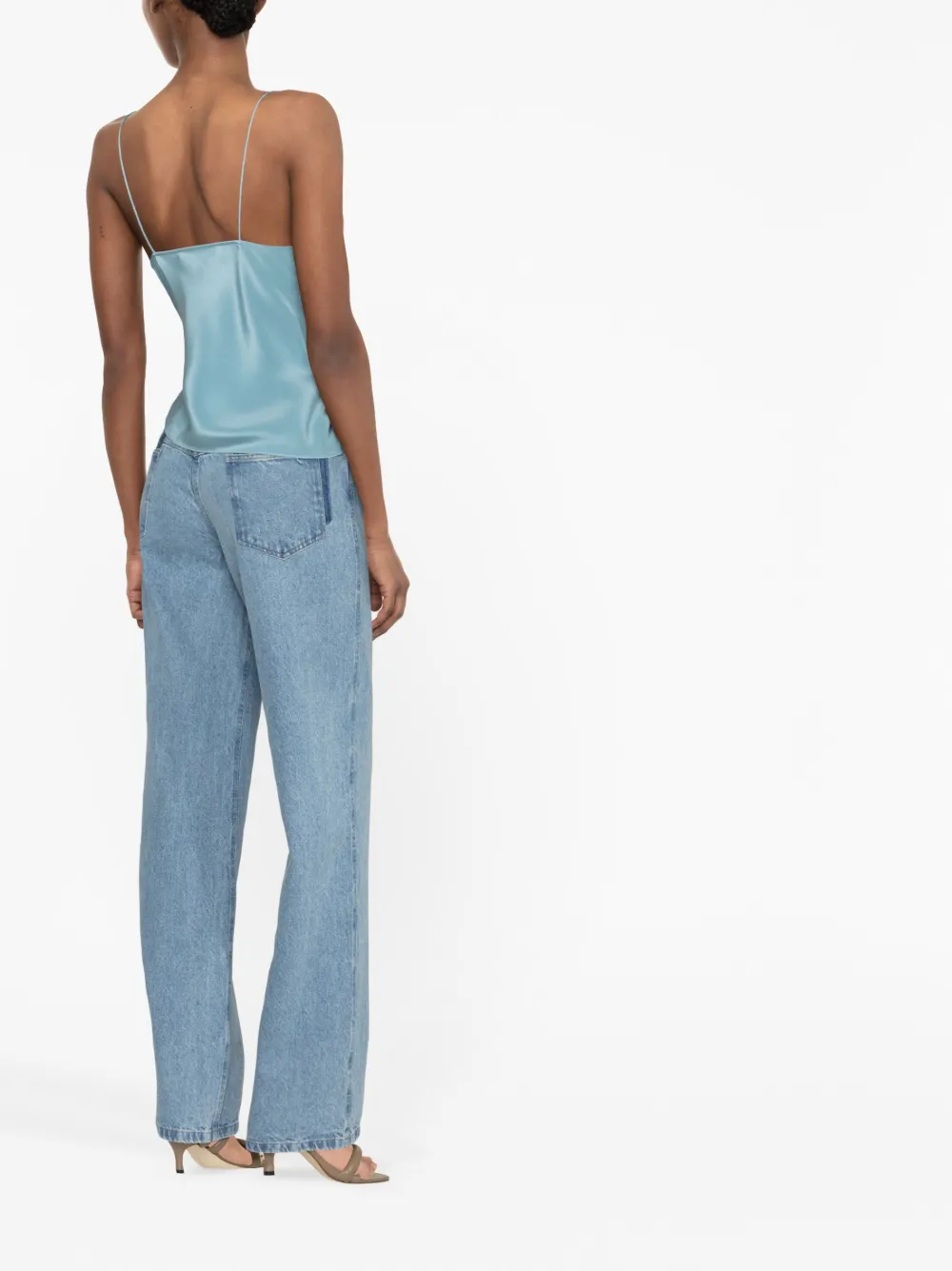 Christopher Esber Slope Silk lace-up Camisole | Blue | FARFETCH Christopher Esber Slope Silk lace-up Camisole | Blue | FARFETCH