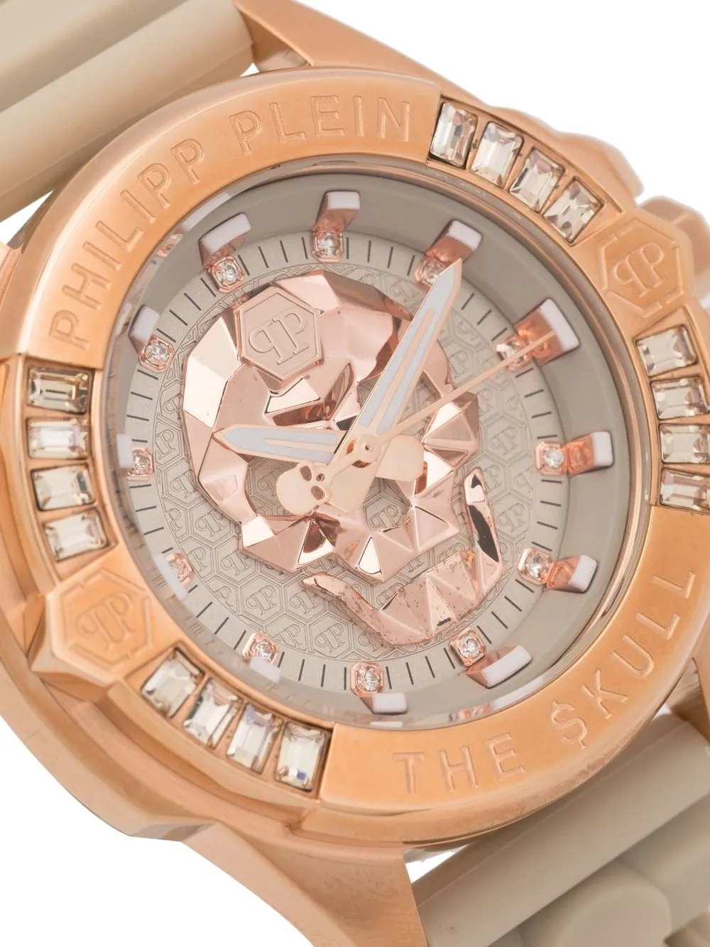 Philipp Plein High-conic The $kull 40mm In Neutrals