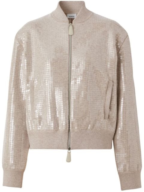 Burberry - sequinned bomber jacket