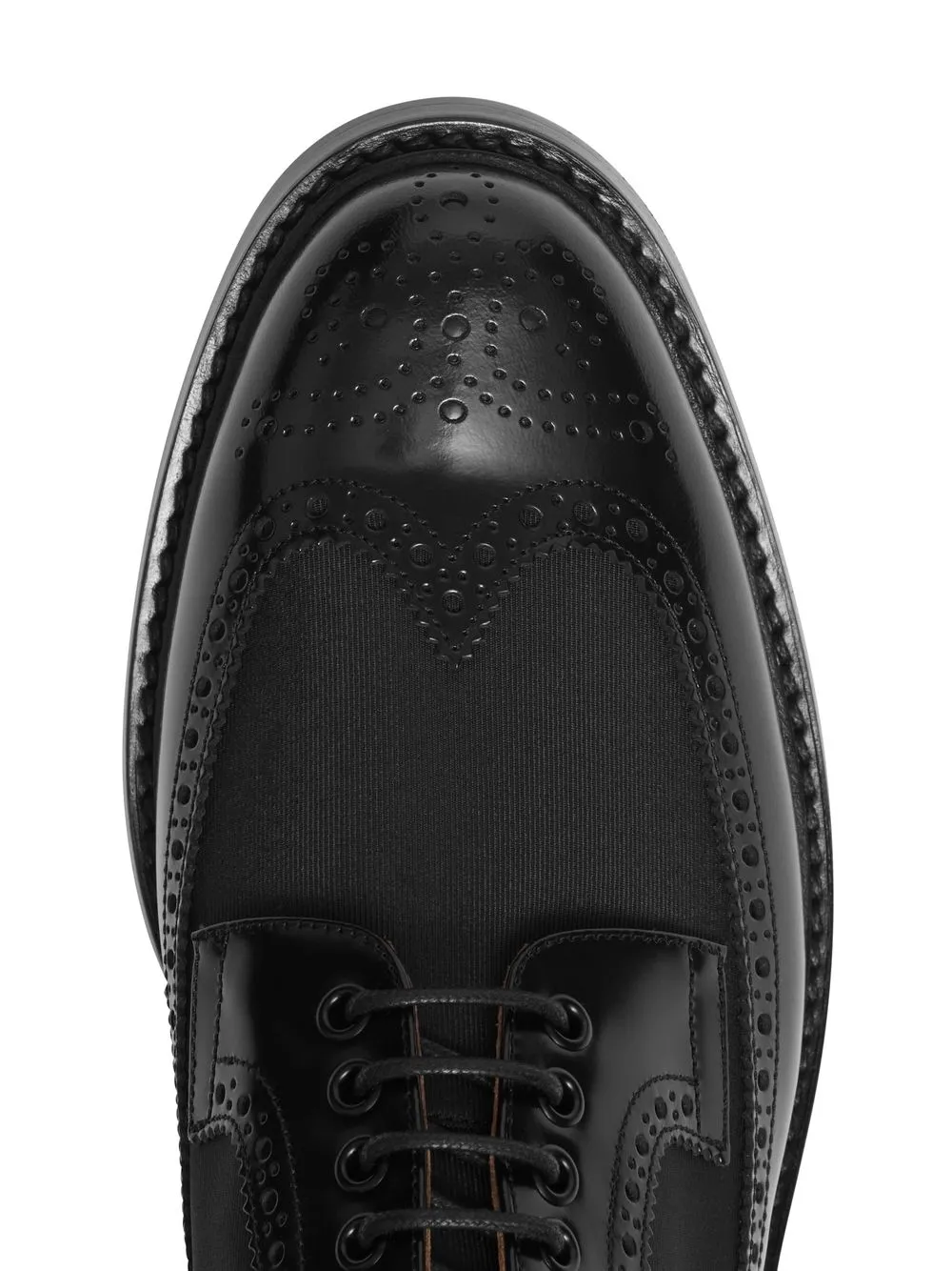 Burberry Grosgrainpanel Derby Shoes In Black ModeSens