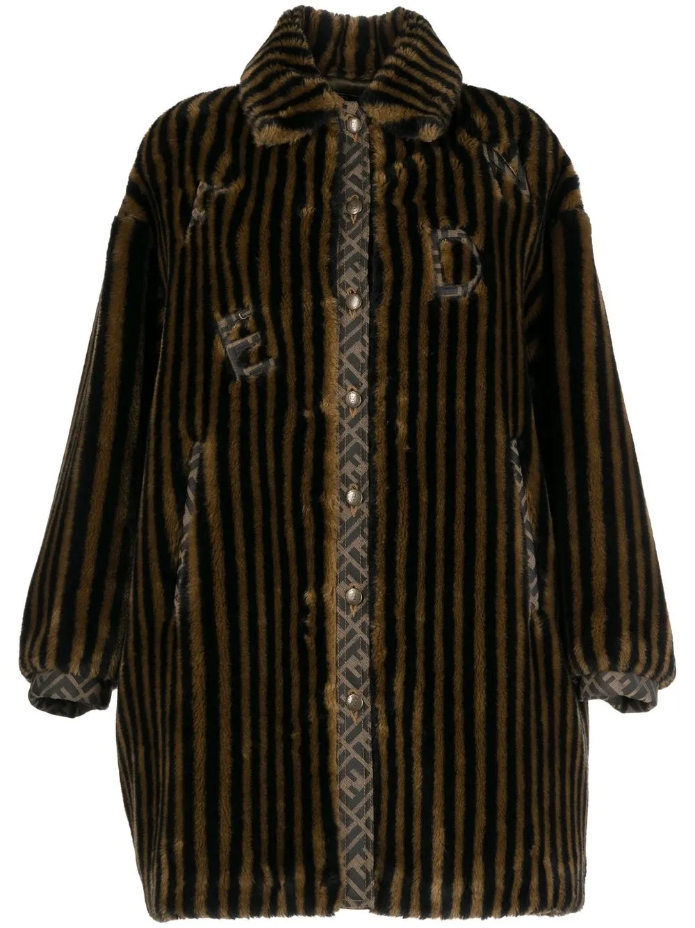 

Fendi Pre-Owned 1990-2000s Pequin faux-fur coat - Black