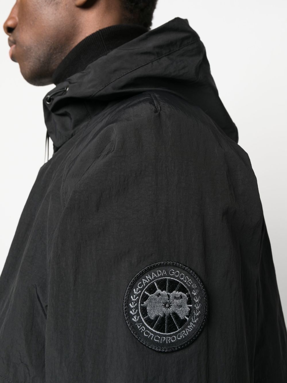 Shop Canada Goose Long-sleeves Hooded Jacket In Schwarz
