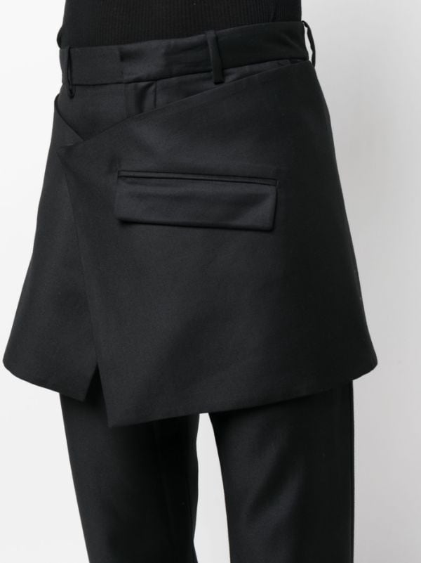 DION LEE  Panel Skirt Trouser  Vermillion