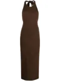 Selasi halterneck open-back dress - Brown