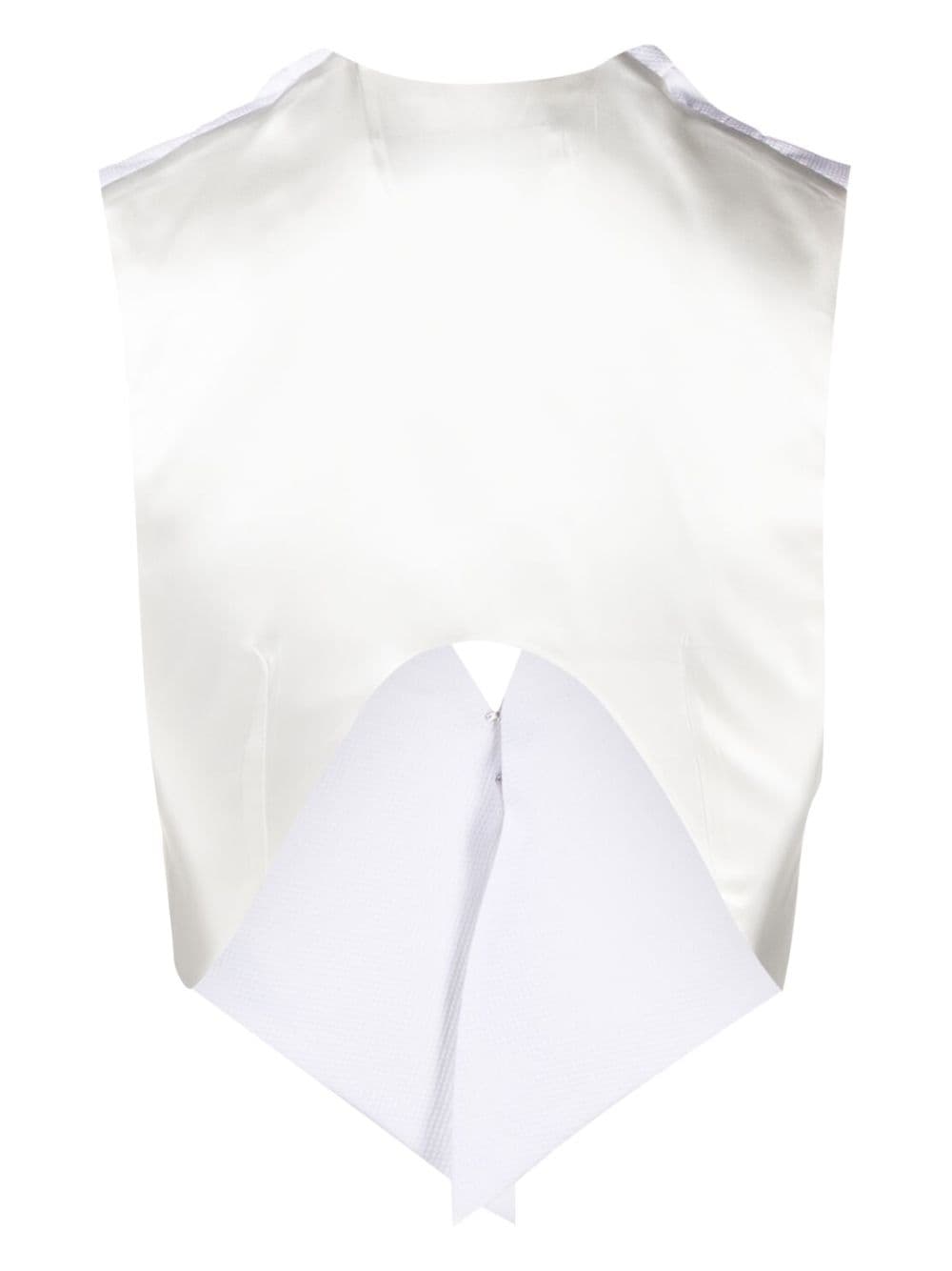 Shop Sinéad O’dwyer V-neck Cotton Waistcoat In White