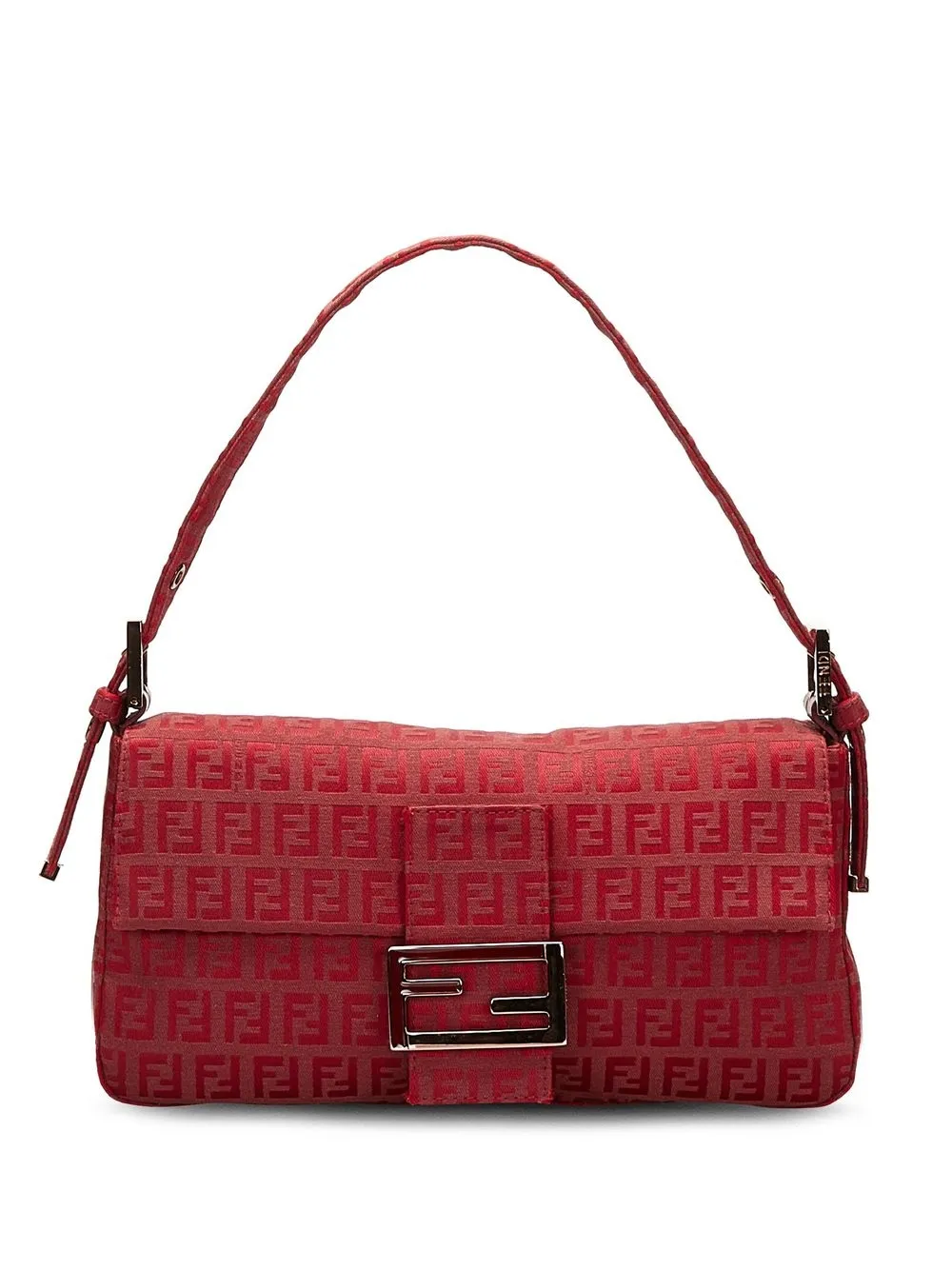 

Fendi Pre-Owned Zuccino Baguette bag - Red