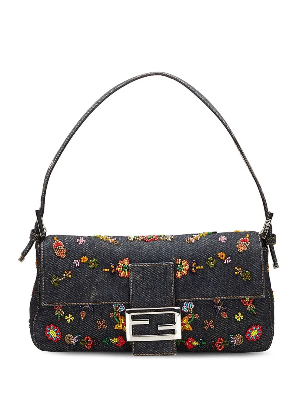 

Fendi Pre-Owned Ricami Baguette beaded bag - Blue