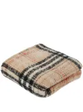 Burberry checked cashmere-silk blend tweed blanket - Neutrals