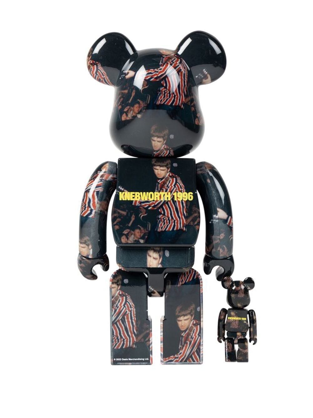 Medicom Toy "x Oasis Knebworth 1996 Liam Gallagher Be@rbrick ""100% and 400%"" beeldje" - Zwart