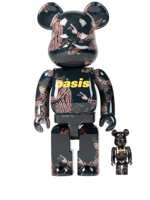 MEDICOM TOY x Oasis Knebworth 1996 Noel Gallagher BE@RBRICK 100% and 400% figure set