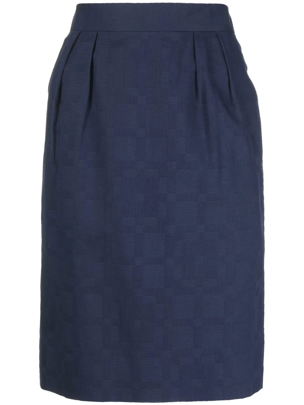 

Christian Dior 1990-2000s pre-owned woven pencil skirt - Blue