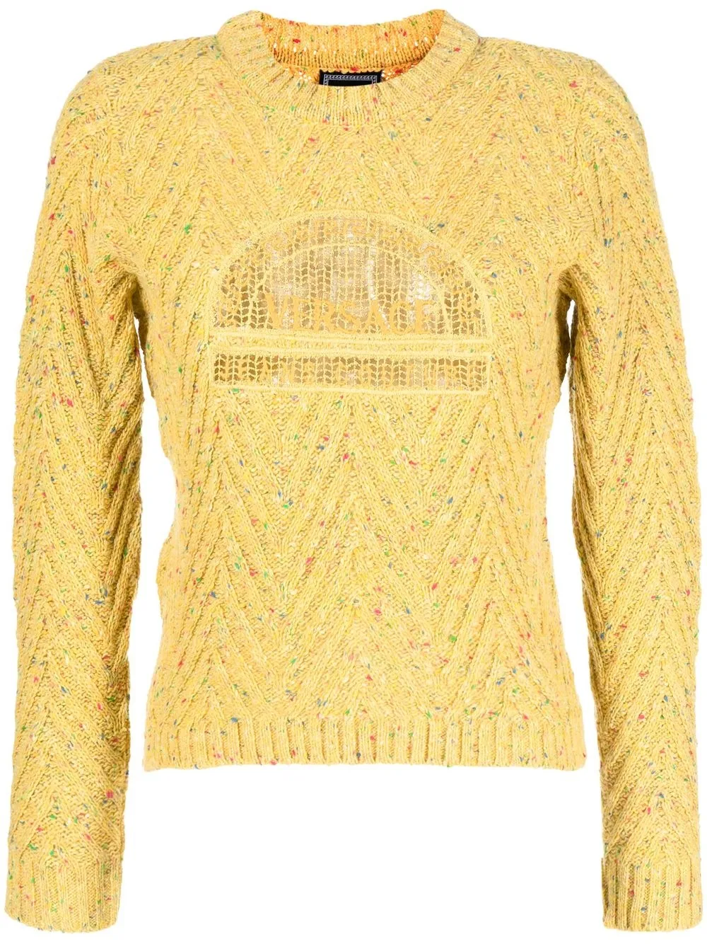 

Versace Pre-Owned 1990-2000s knitted logo jumper - Yellow