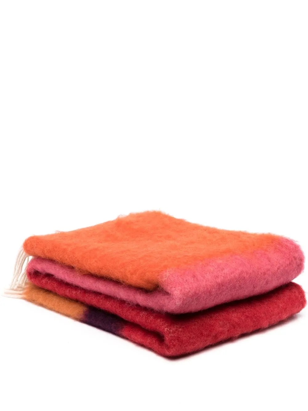 

LOEWE Anagram-patch colour-block blanket - Red