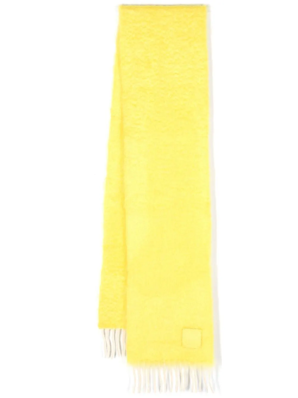 

LOEWE Anagram-patch fringed scarf - Yellow