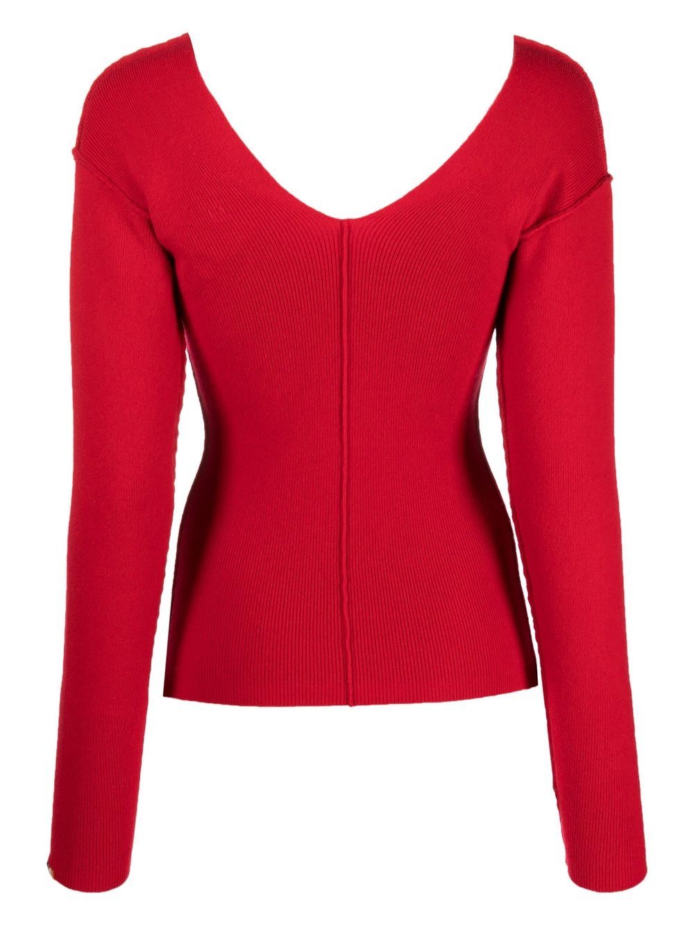 Shop Extreme Cashmere V-neck-back Knitted Jumper In Rot