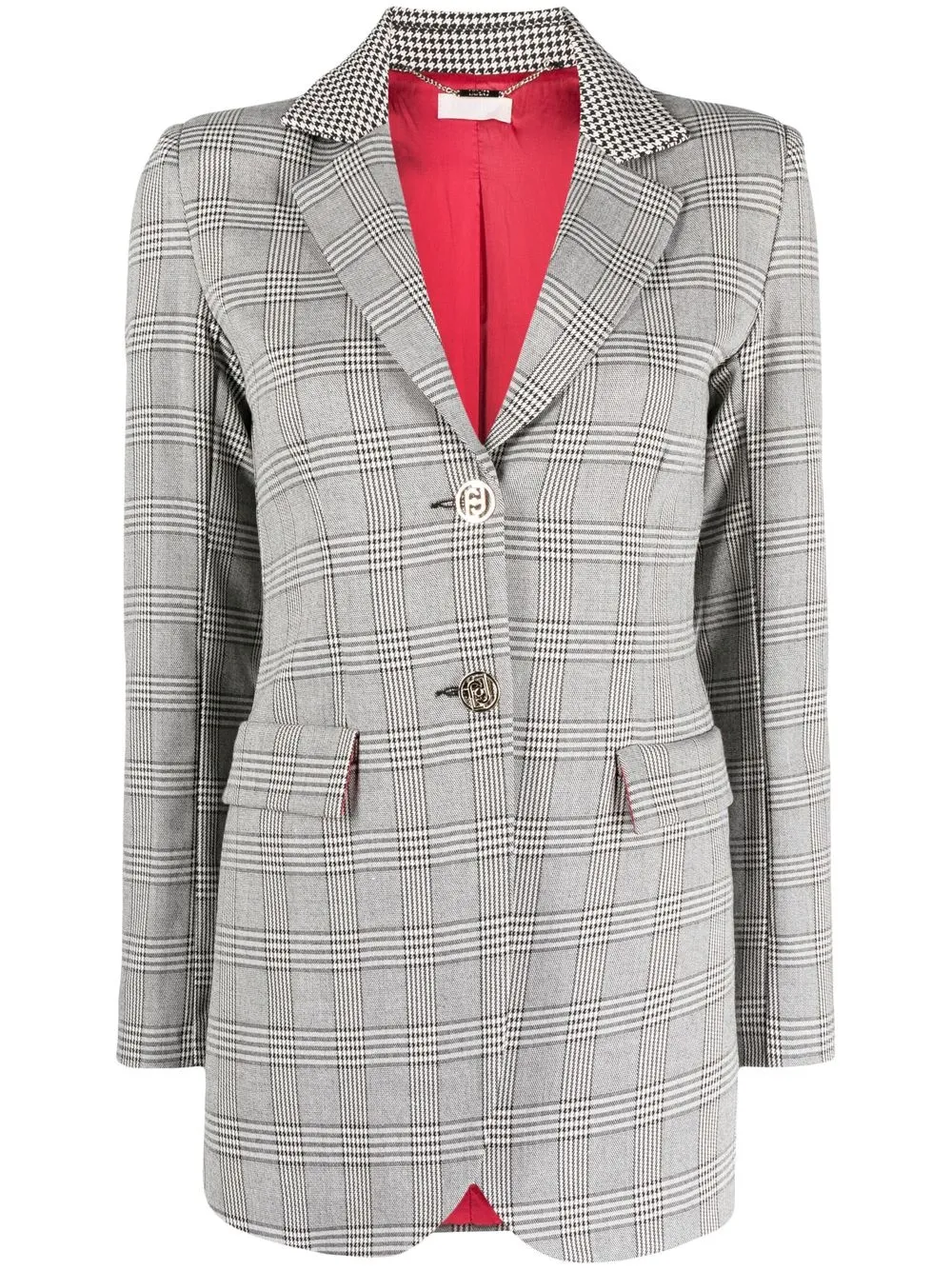 

LIU JO check-print blazer - Grey