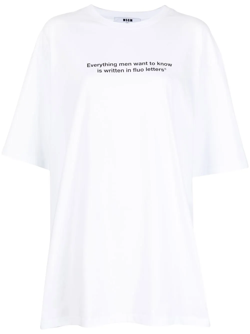 

MSGM slogan-print cotton T-Shirt - White