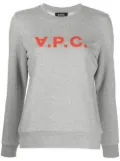 A.P.C. logo-print cotton sweatshirt - Grey