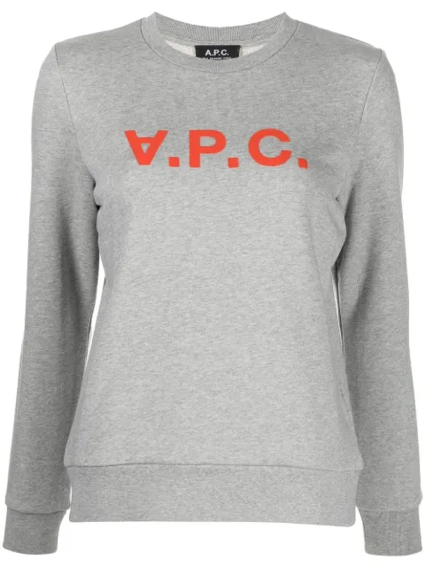 A.P.C. sweat en coton à logo imprimé