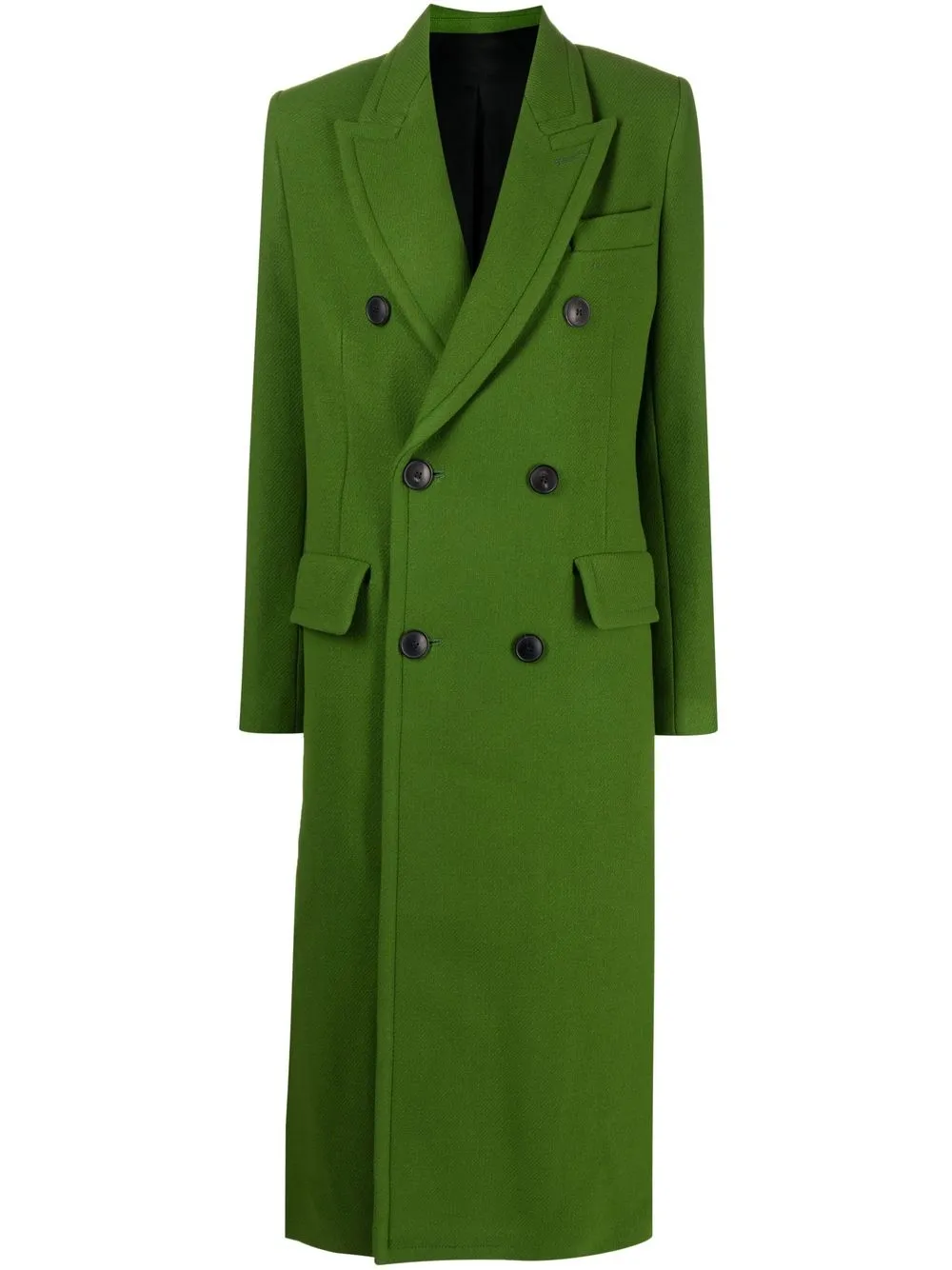 

AMI Paris buttoned-up double-breasted coat - Green