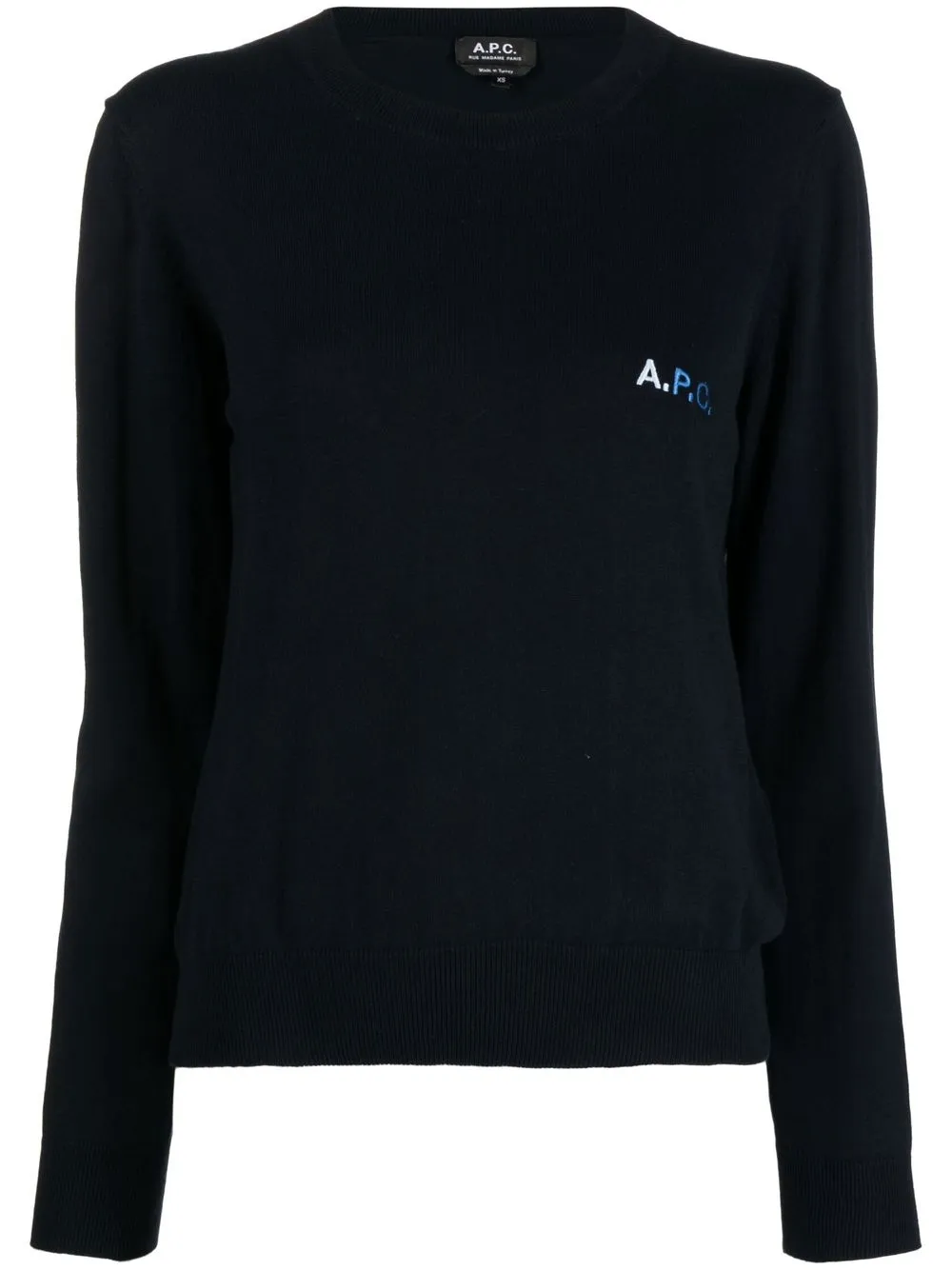 

A.P.C. logo-embroidered jumper - Black