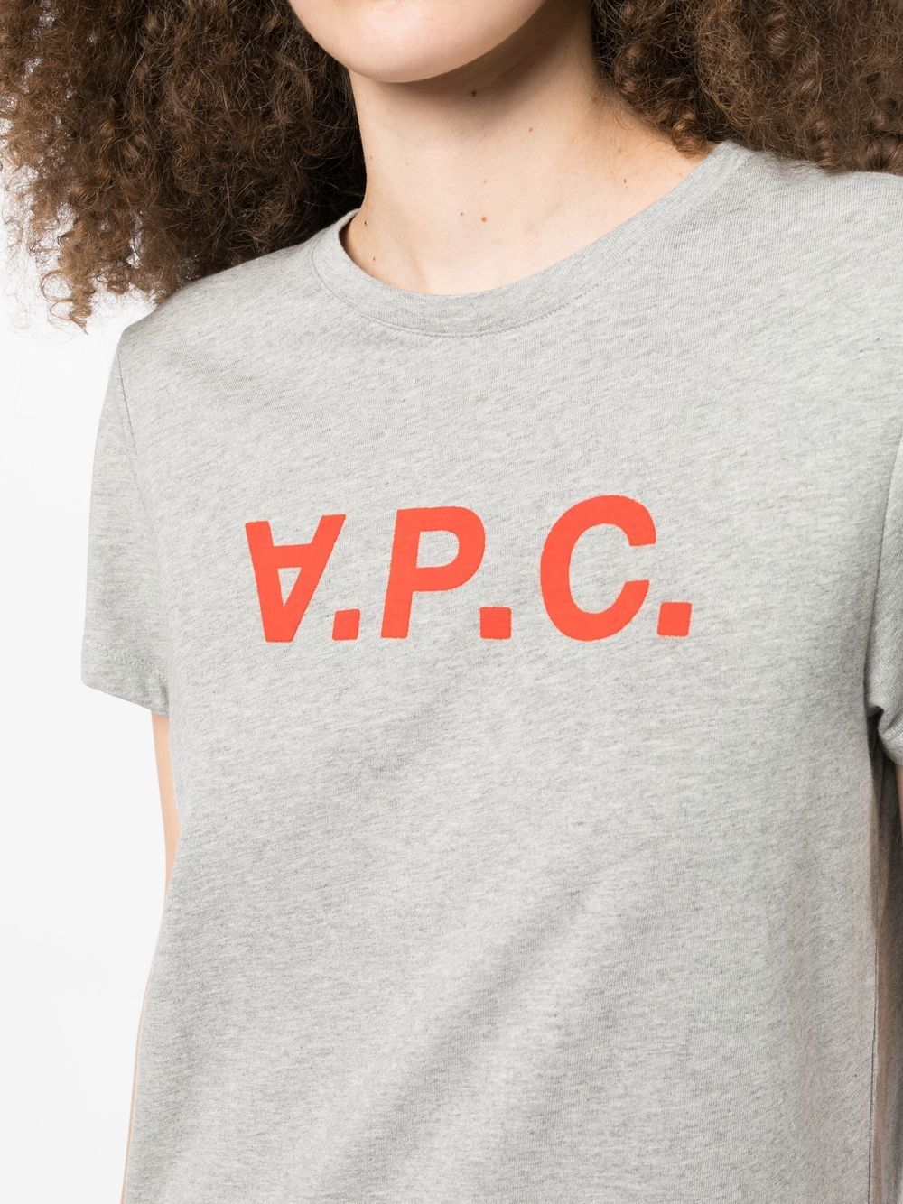 Shop Apc Logo-print Short-sleeve T-shirt In Grey