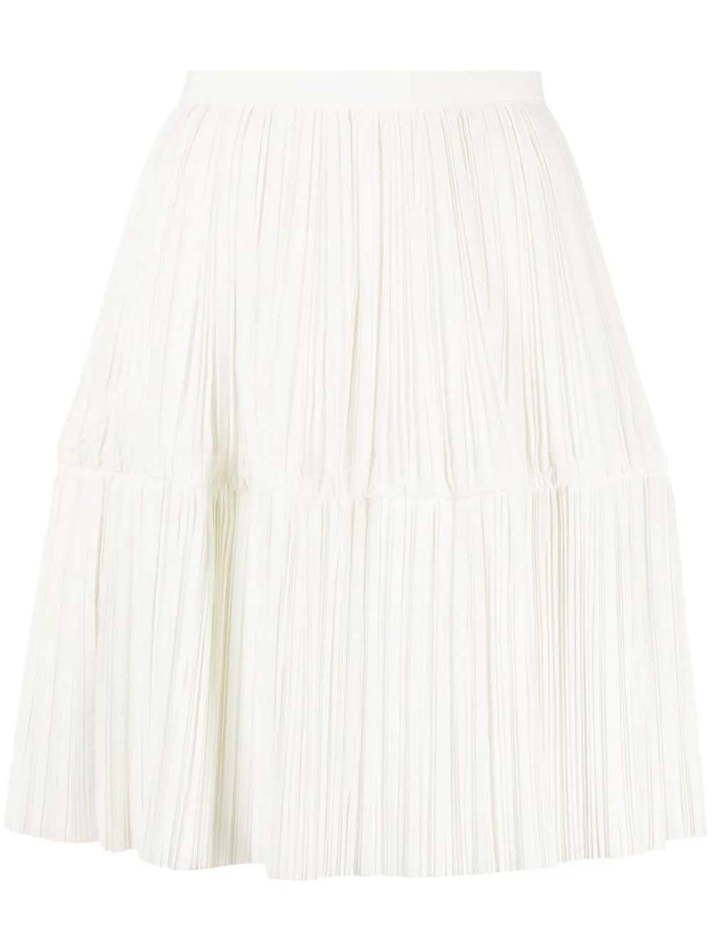 

Jil Sander A-line micro-pleated skirt - White