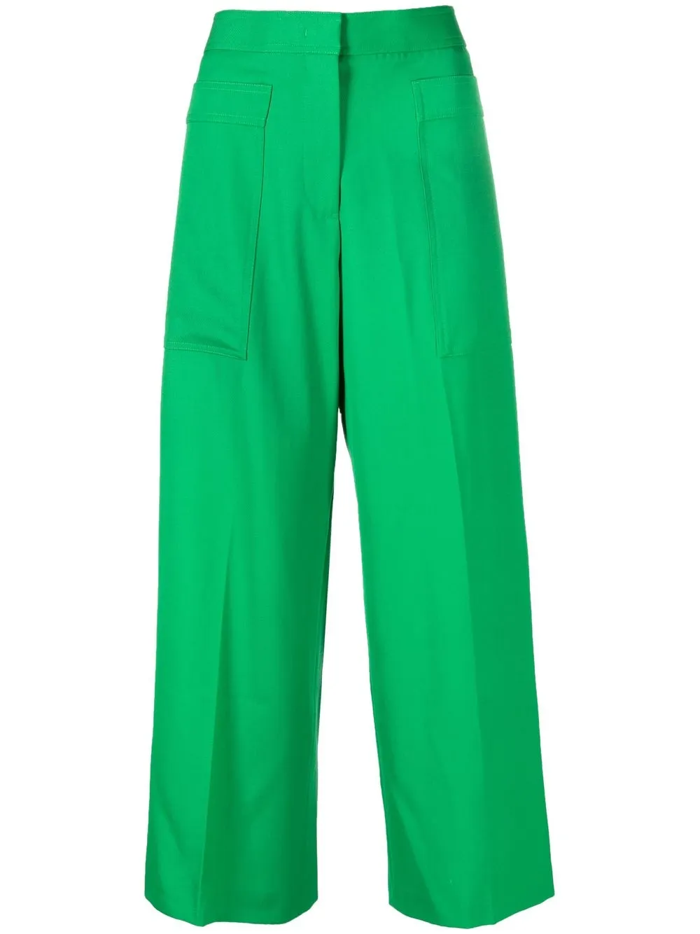 

Jil Sander cropped wide-leg trousers - Green