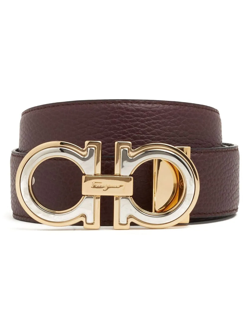 

Ferragamo Gancini-buckle leather belt - Brown