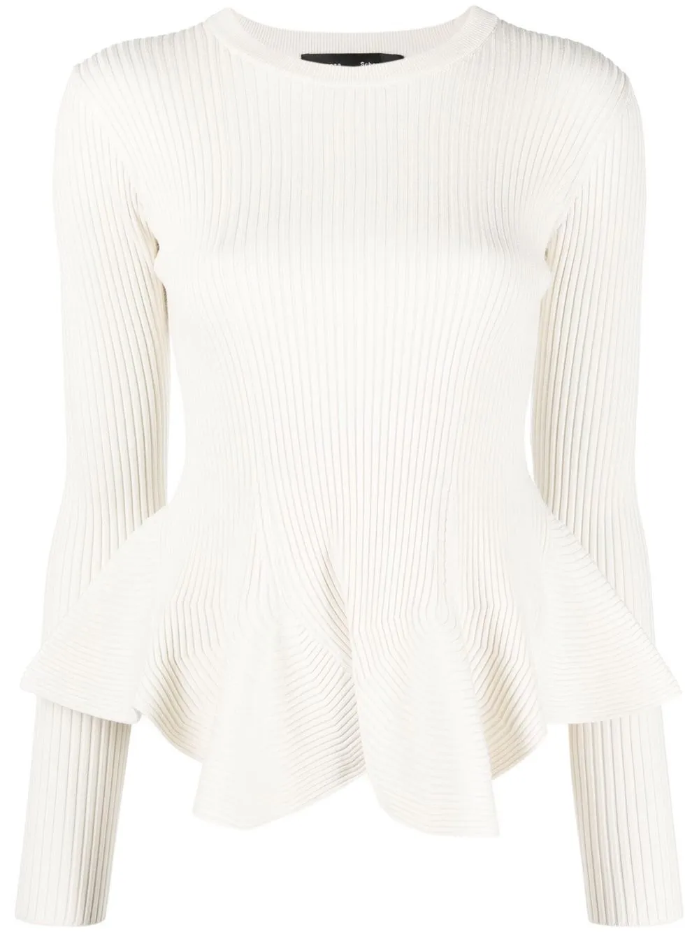 

Proenza Schouler ribbed-knit peplum jumper - Neutrals