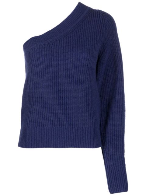 ISABEL MARANT one-shoulder ribbed-knit jumper Women